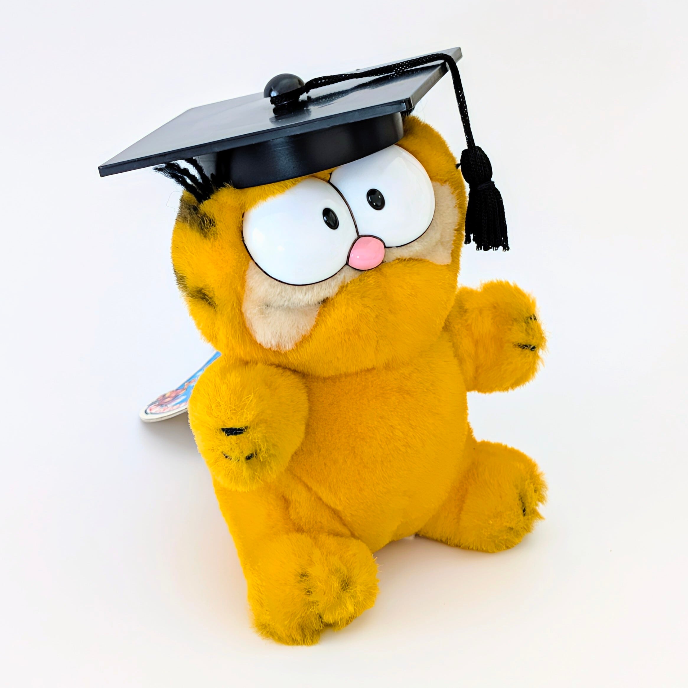 ☆ VINTAGE 1980年代初期☆【 Garfield ( ガーフィールド ) 】『 Garfield ガーフィールド 卒業式 ミニプラッシュ 』ぬいぐるみ / プラッシュ / plush / 1980年代年製 〚アメリカン雑貨 アメトイ〛