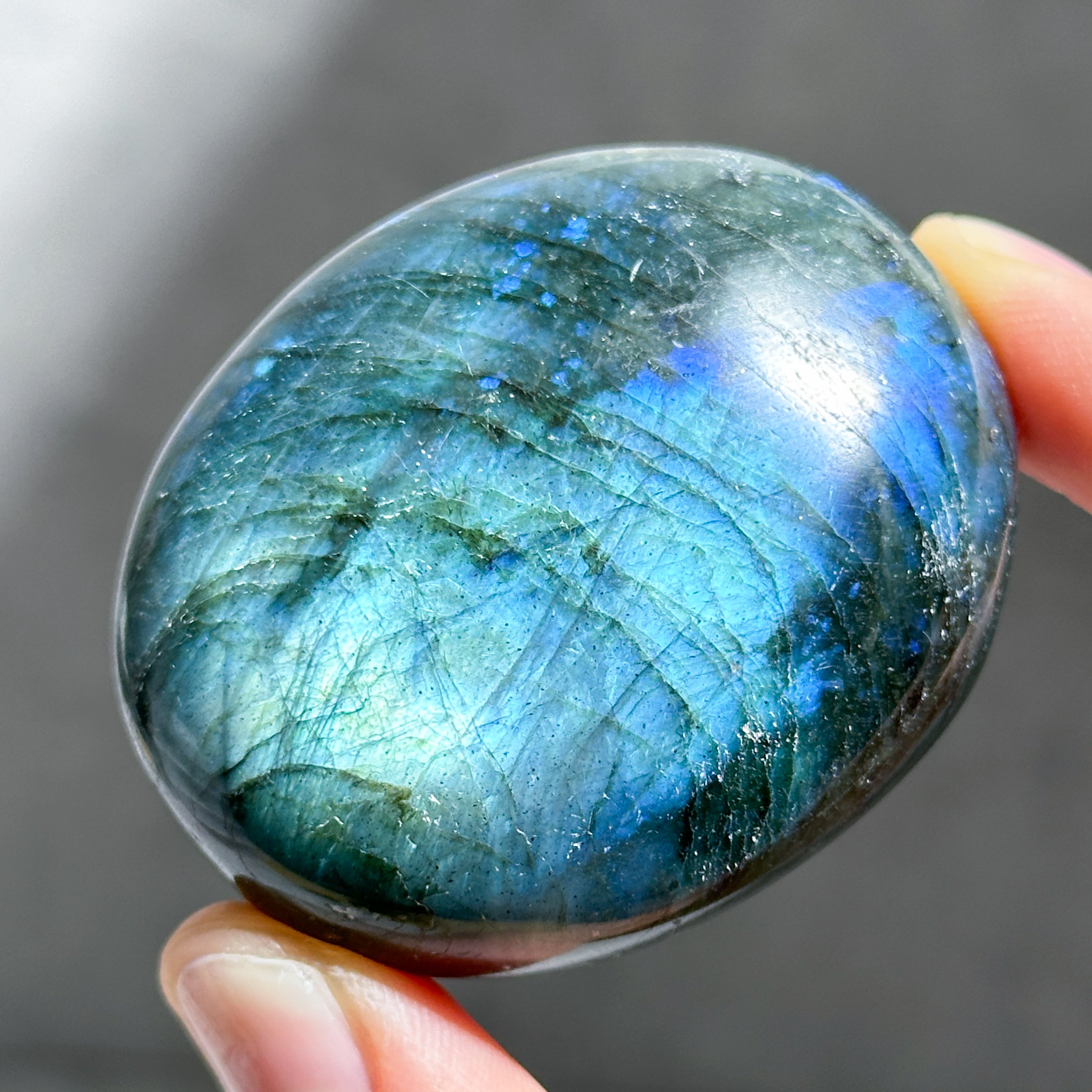 ラブラドライト パームストーン54◇ Labradorite palm stone ◇天然石
