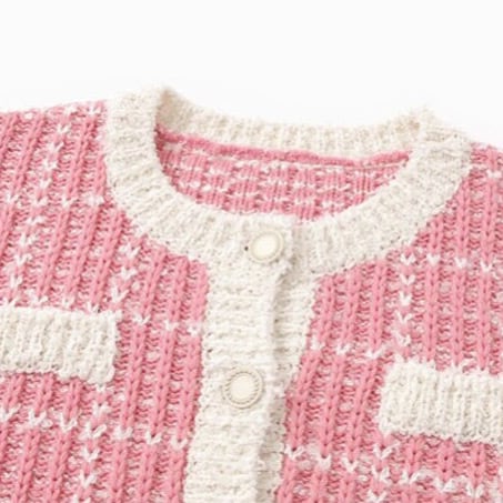 ETMON] Tweed Knit Cardigan, Pink 正規品 韓国 ブランド 韓国