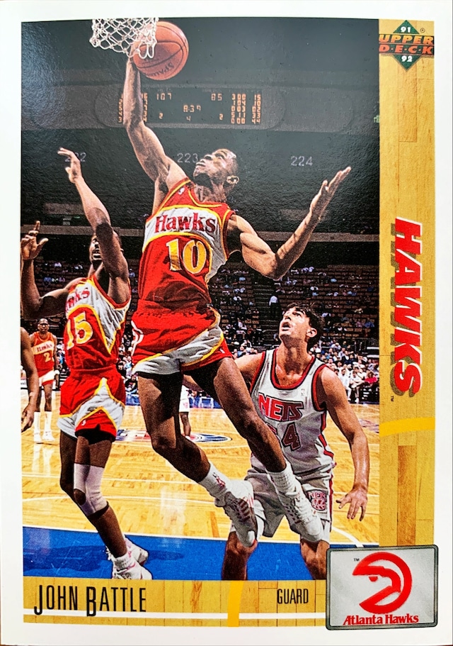NBAカード 91-92UPPERDECK John Battle #388 HAWKS