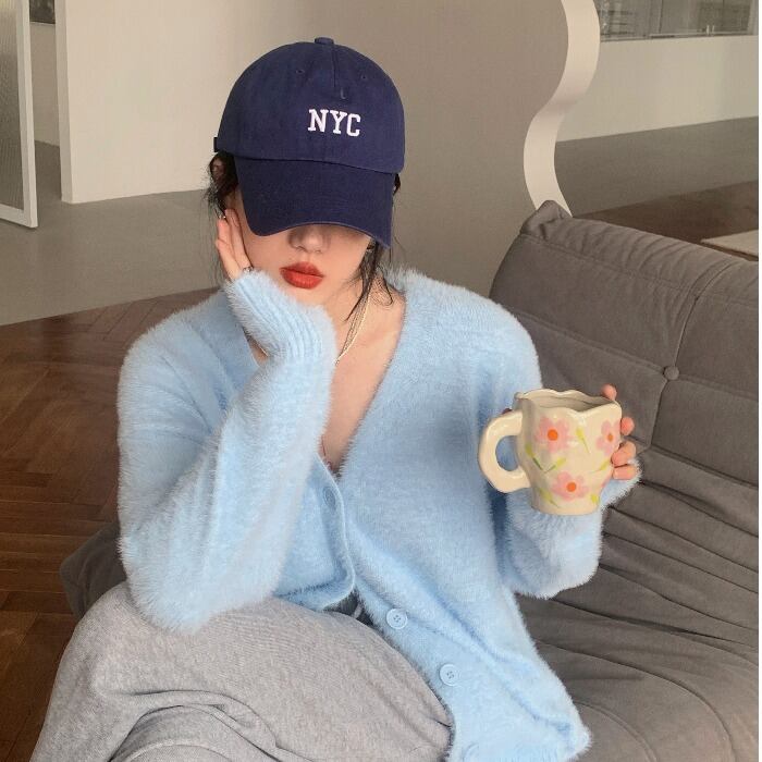 オータムスタンダードカーディガンルーズレッドジャケット レディース ロング レトロ 秋物 ドラファッションホール5066520266