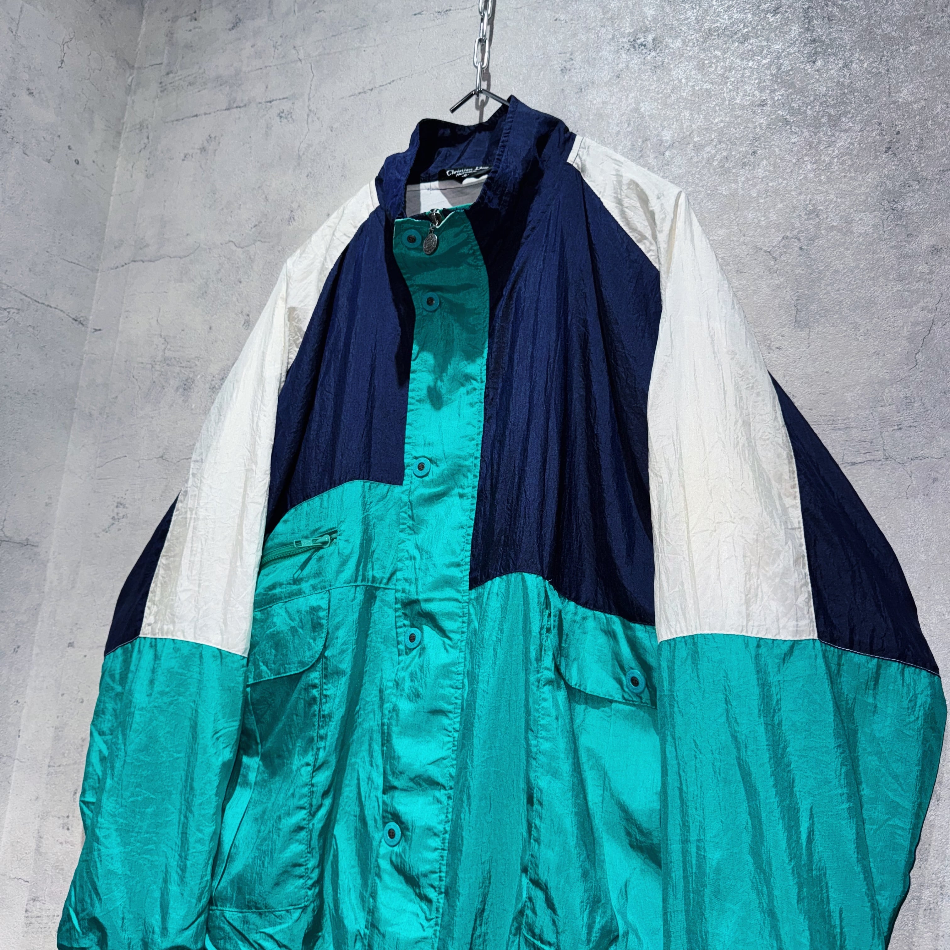 80's”Christian Dior”brand logo zip design nylon jacket | ayne