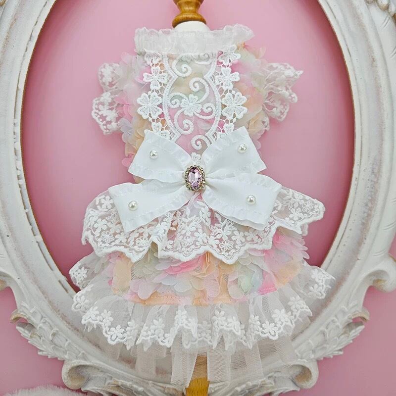 フラワーモチーフリボンワンピース 00310