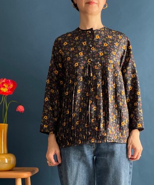 【送料無料】70's-80's flower print blouse