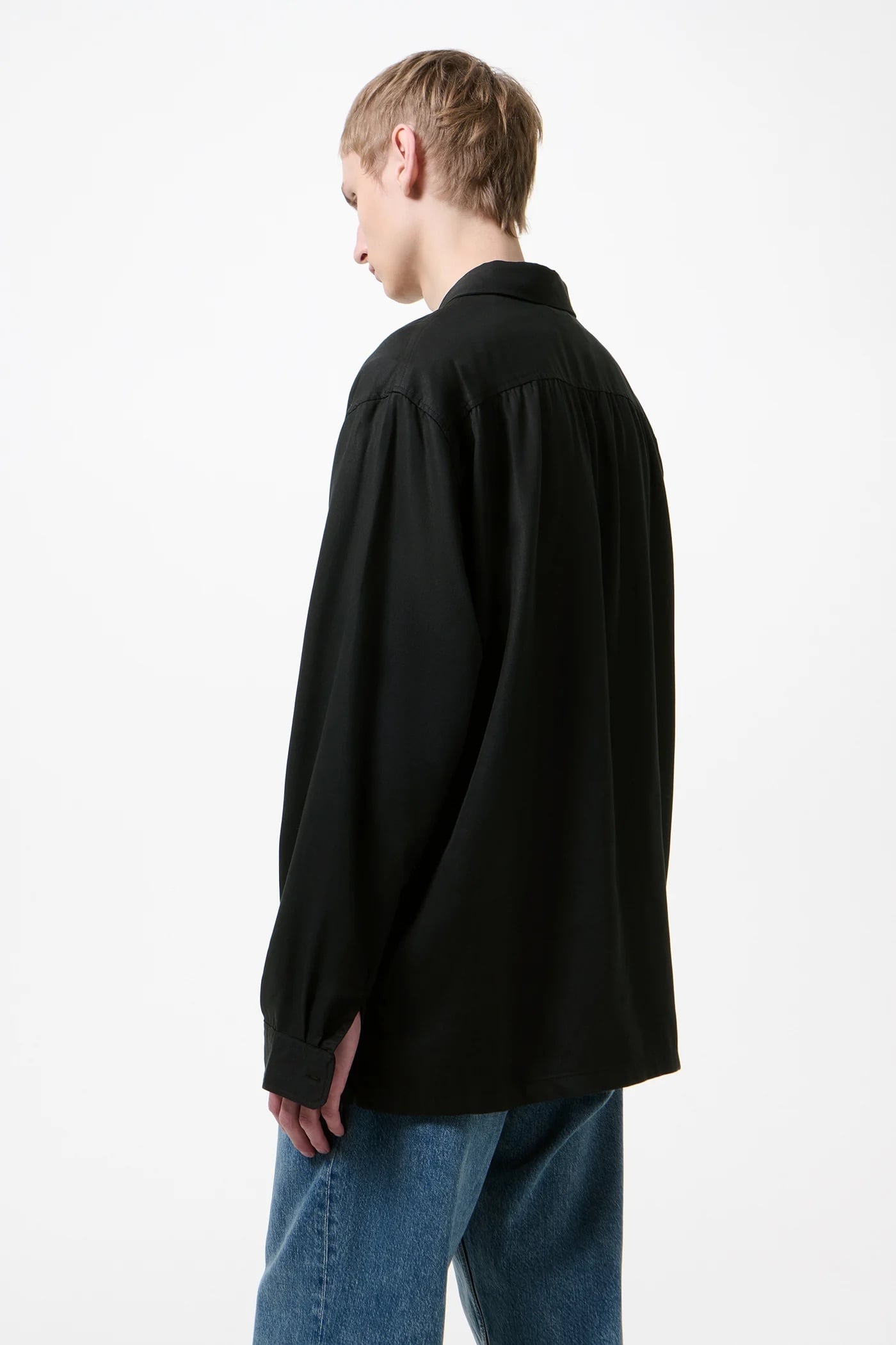 OUR LEGACY EVERY SHIRT Draping Black Lyocell M2262EDB | BEST