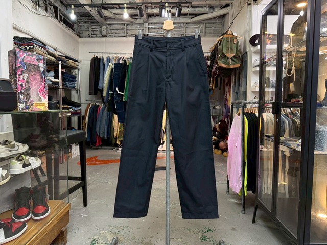 ACNE STUDIOS STRAIGHT FIT TWILL TROUSERS 44 BLACK 57454