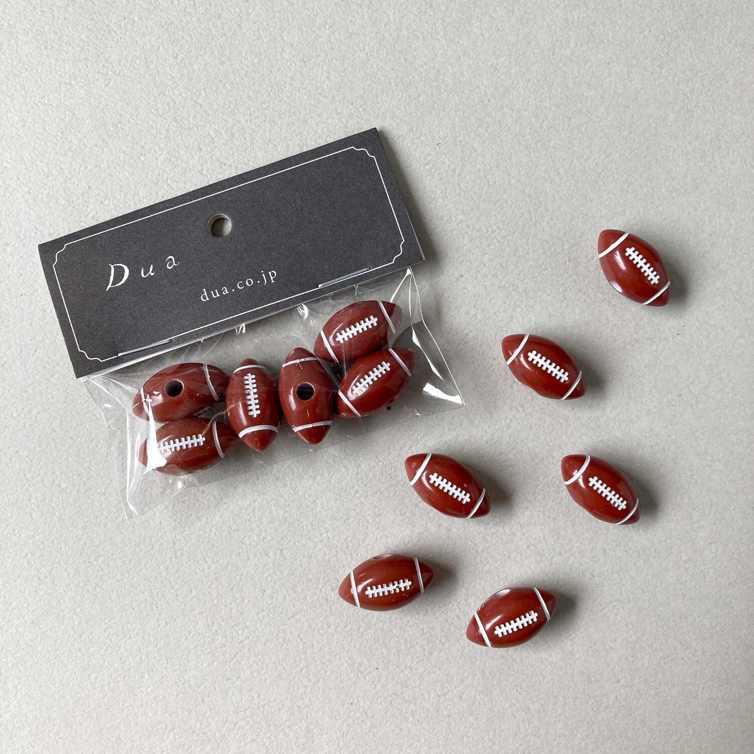 ラグビーボールビーズパック（6p） | Dua-アクセサリーパーツショップ