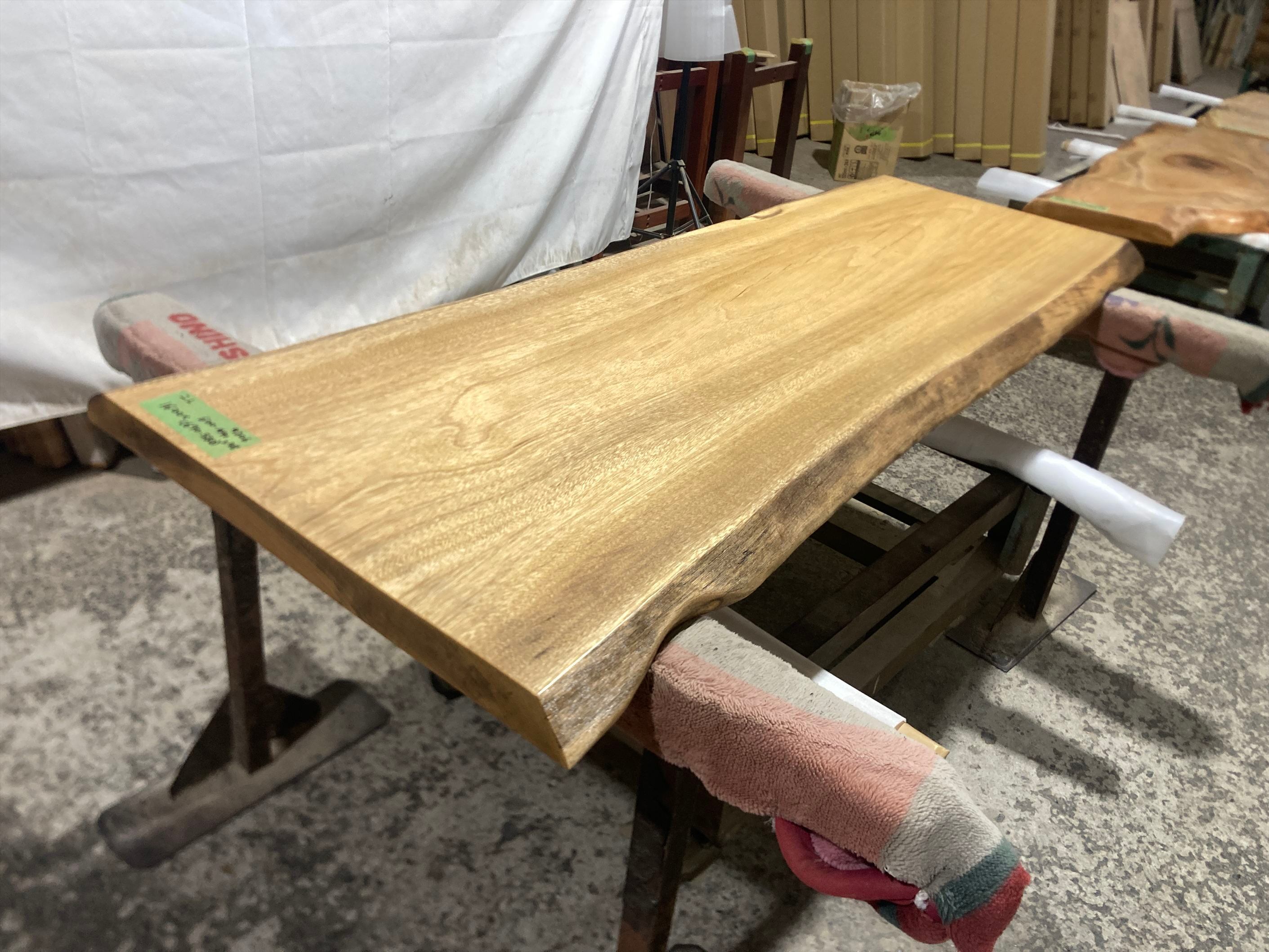 ニレケヤキ9306 欅 一枚板無垢 乾燥材 1600x600-490x48mm カウンター