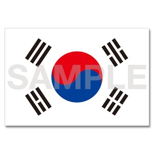 世界の国旗ポストカード ＜アジア＞ 大韓民国 Flags of the world POST CARD ＜Asia＞ Republic of Korea