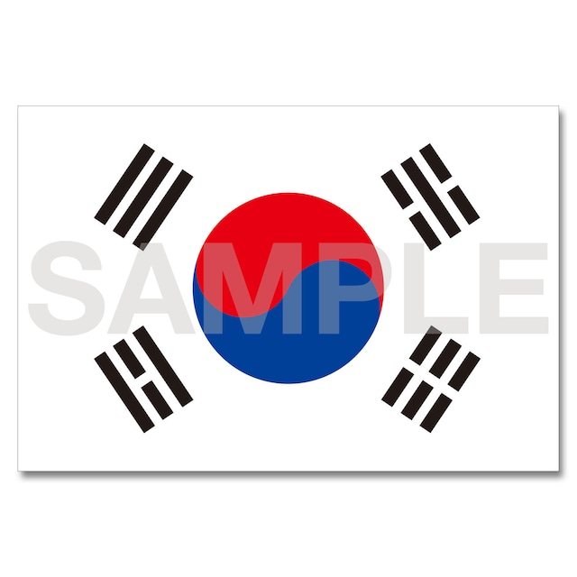 世界の国旗ポストカード ＜アジア＞ 大韓民国 Flags of the world POST CARD ＜Asia＞ Republic of Korea