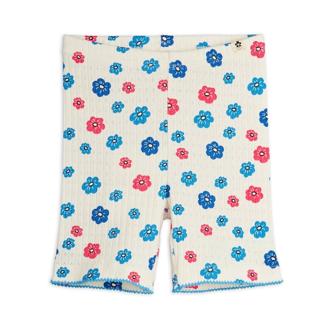 MINI RODINI/Flowers Pointelle Bike Shorts