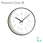 KATOMOKU plywood clock 18 km-110BL ブラック