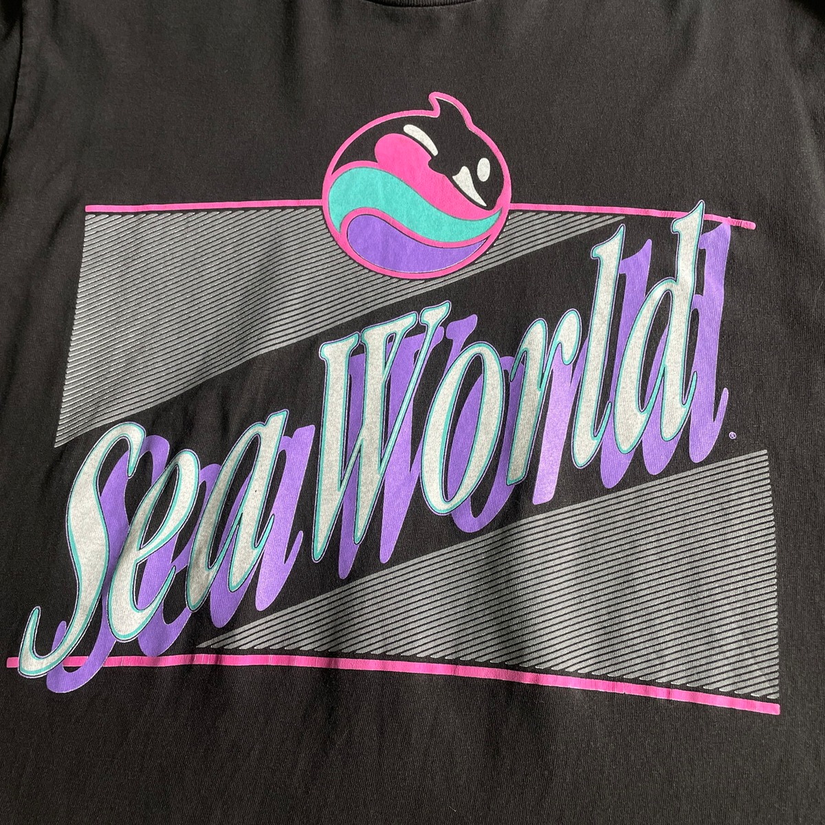 USA製 90年代 ”Sea World” 水族館 スーベニア アニマルプリントTシャツ 