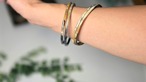 水牛ホーン バングル  Buffalo Horn Bangle　　アンバー　4本セット