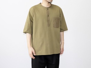 Upscape Audience / VORTEX 布帛ミックス スリーピングヘンリーTEE - ICE LEAF