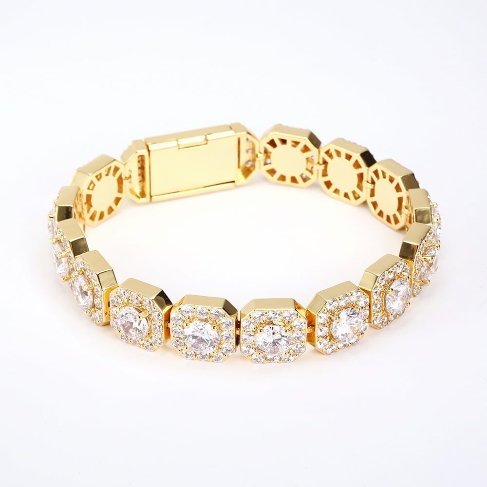 Clustered Tennis Chain Bracelet GOLD 金 Clustered Tennis Chain Bracelet【GOLD】 | Glitter