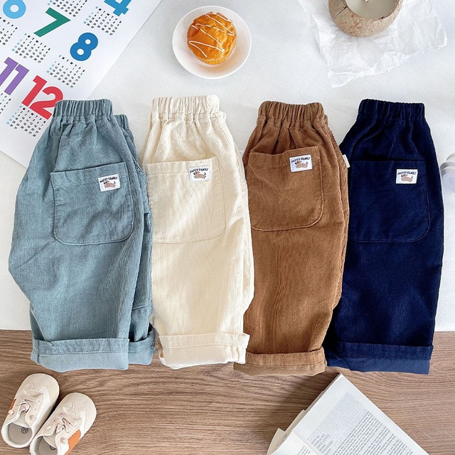 【BABY&KID】冬作コーデユロイワイドパンツ