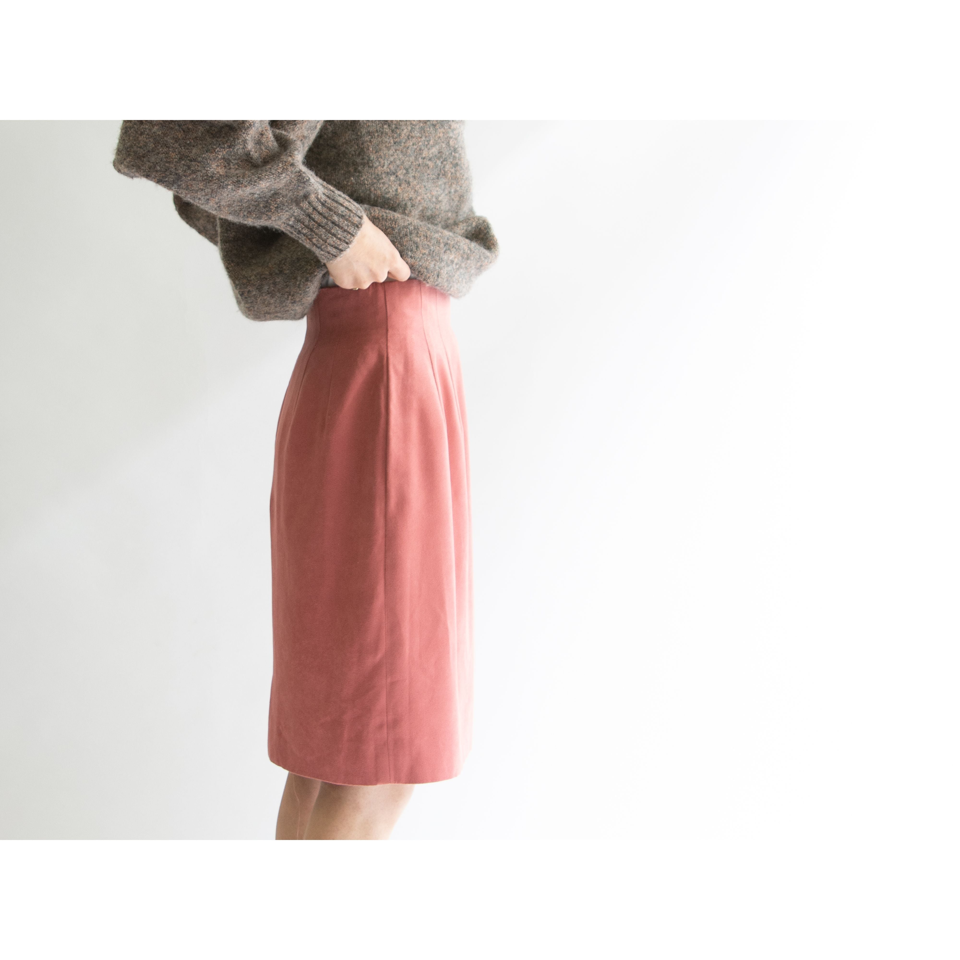 【Mademoiselle Dior】Made in Japan fake suede skirt(マドモアゼルディオール 日本製 フェイクスエードスカート)10d