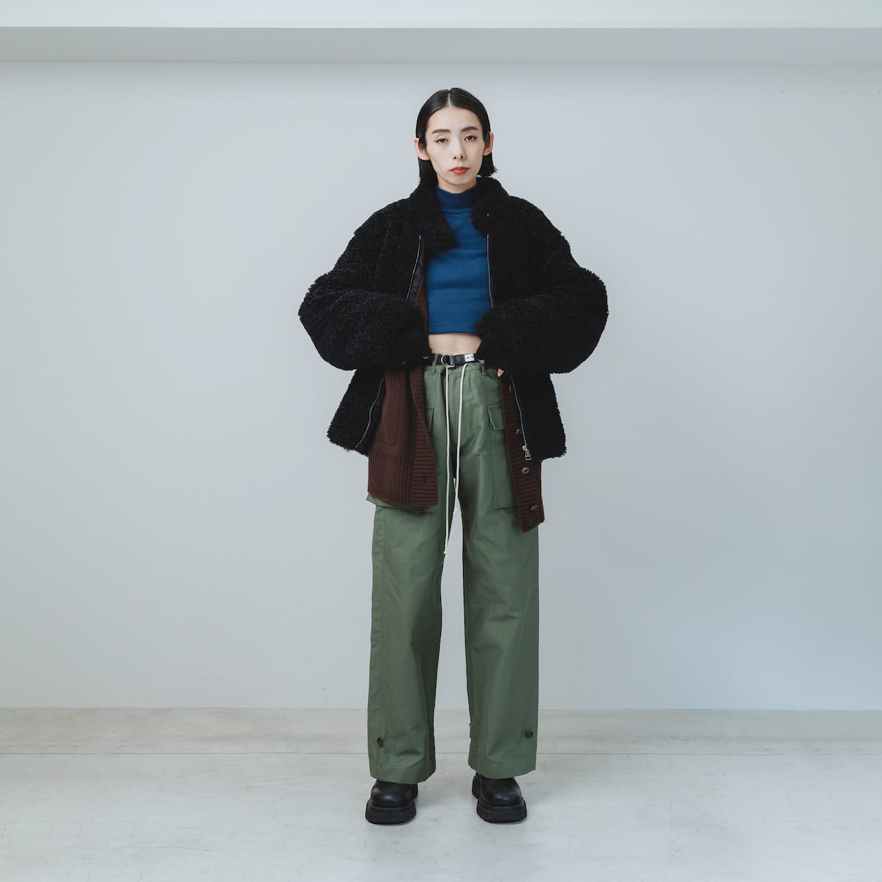 24A/W】AO-59 big boa blouson / black | akio