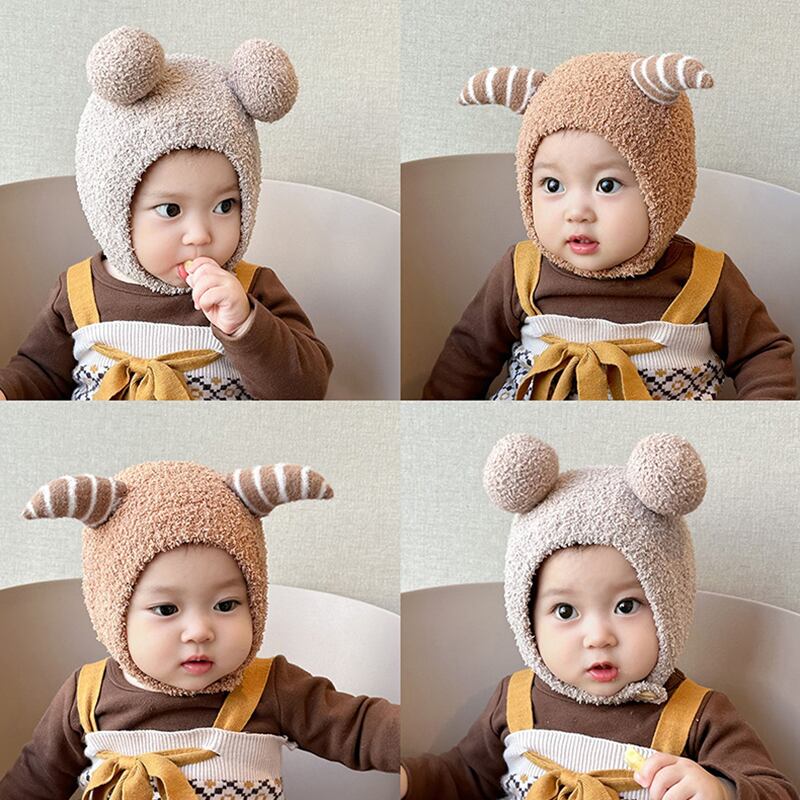 GOODS】秋新作INS映えポンポンORヤギの角付きニット帽子 全14色 | 韓国  