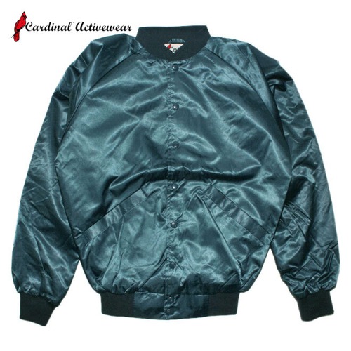 カーディナル アクティブウェア ベースボールジャケット メンズ レディース Cardinal Activewear ブルゾン ジャンパー サテン S 327