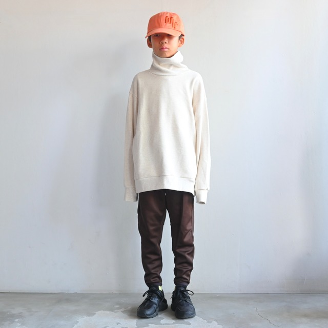 《MOUNTEN. 2023AW》sweat highneck / oatmeal / size0(145-155cm程度）