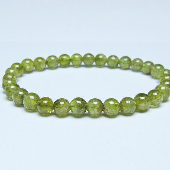 ツァボライト ブレスレット 6mm 一点物 メール便可 111-49823