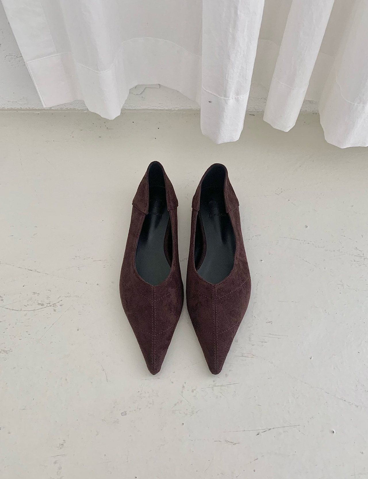 【新作5%OFF・3日間】Sharp Flat Shoes_2colors