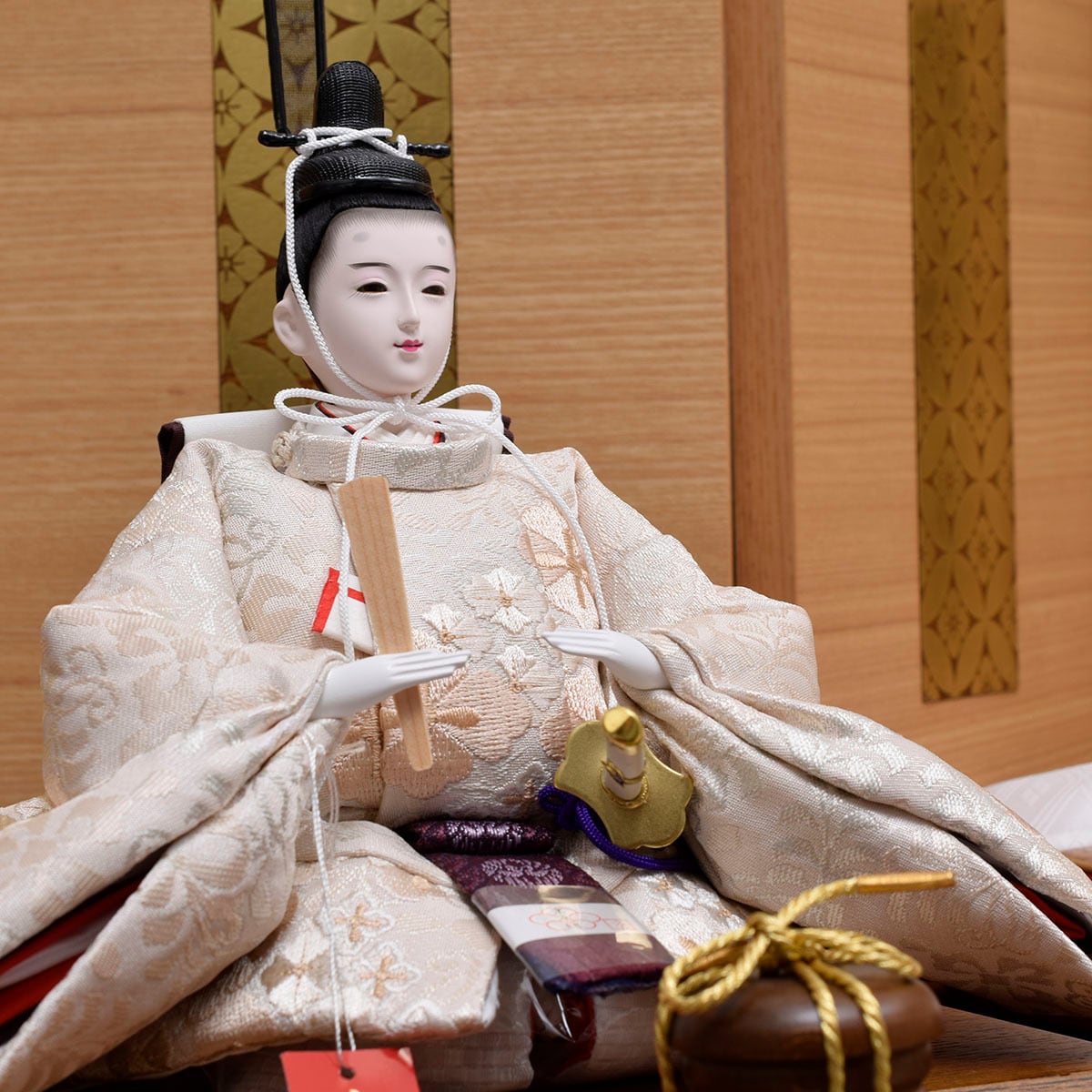 雛人形 親王飾り【和楽 七宝唐草】収納上手｜モダン｜おしゃれ