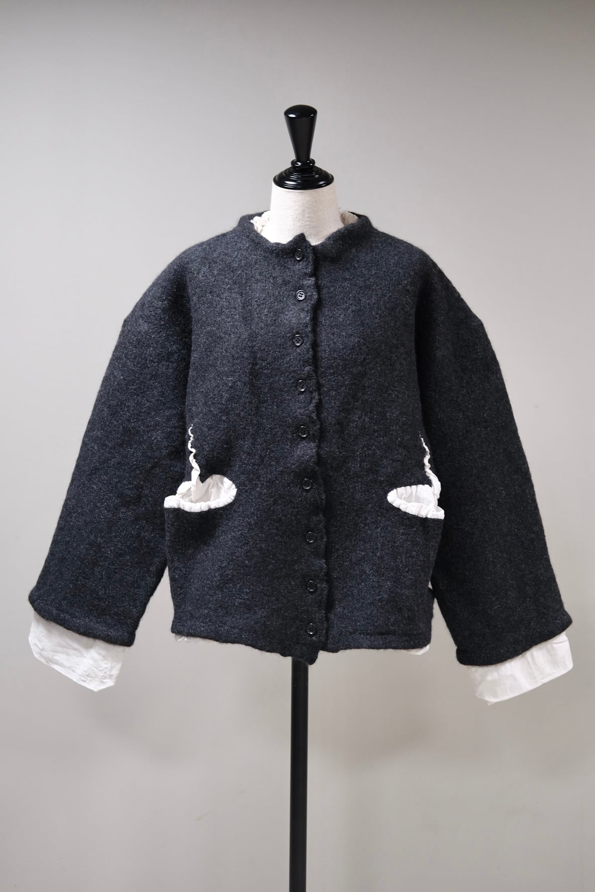 【Pillings】fulling jacket -ch gray-