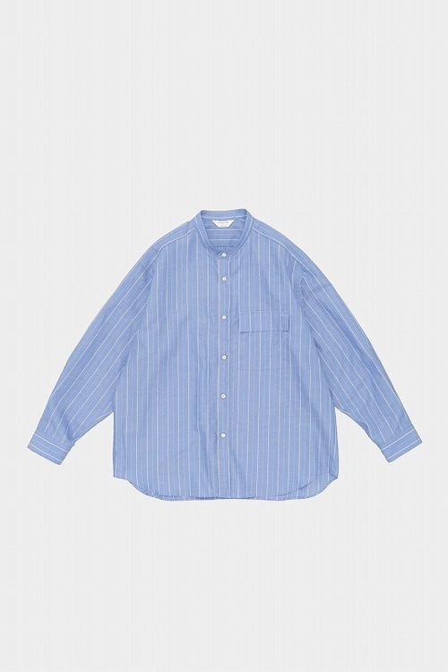 STILL BY HAND / Cotton/Ramie Band Collar Shirt