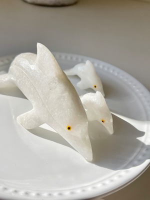 癒し❤️ドロマイトのドルフィンファミリーセット/ Dolomite dolphins (Family set)