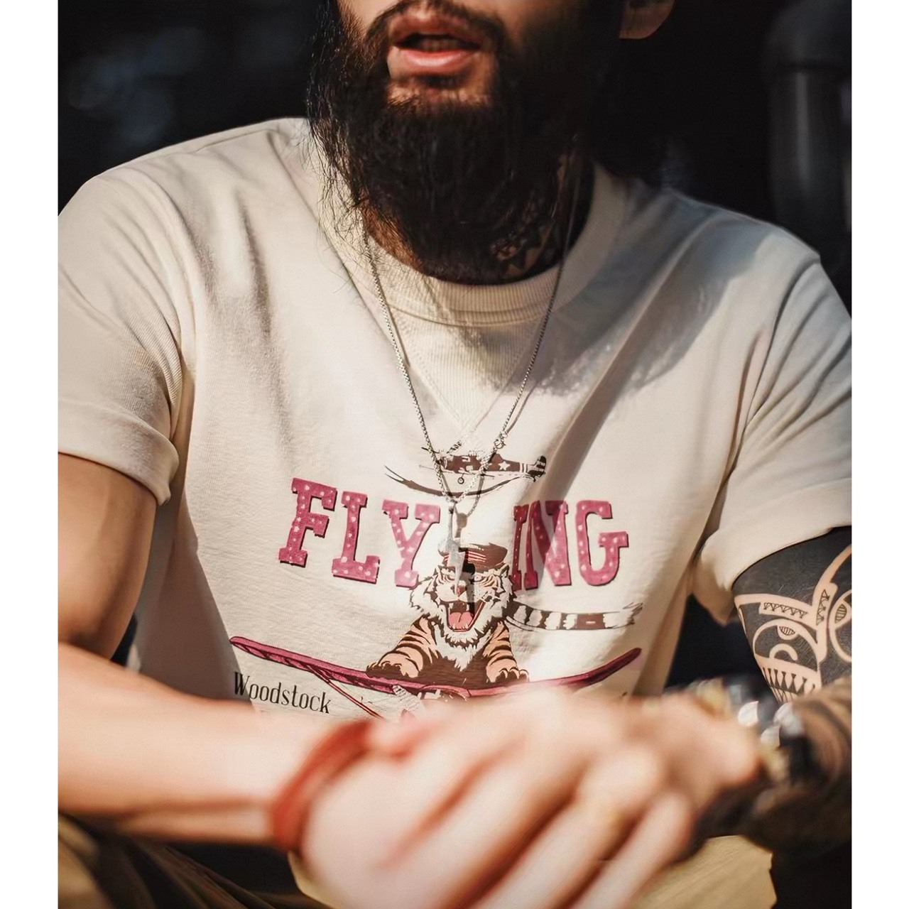 Flying tiger graphic print tee 1505 - 7