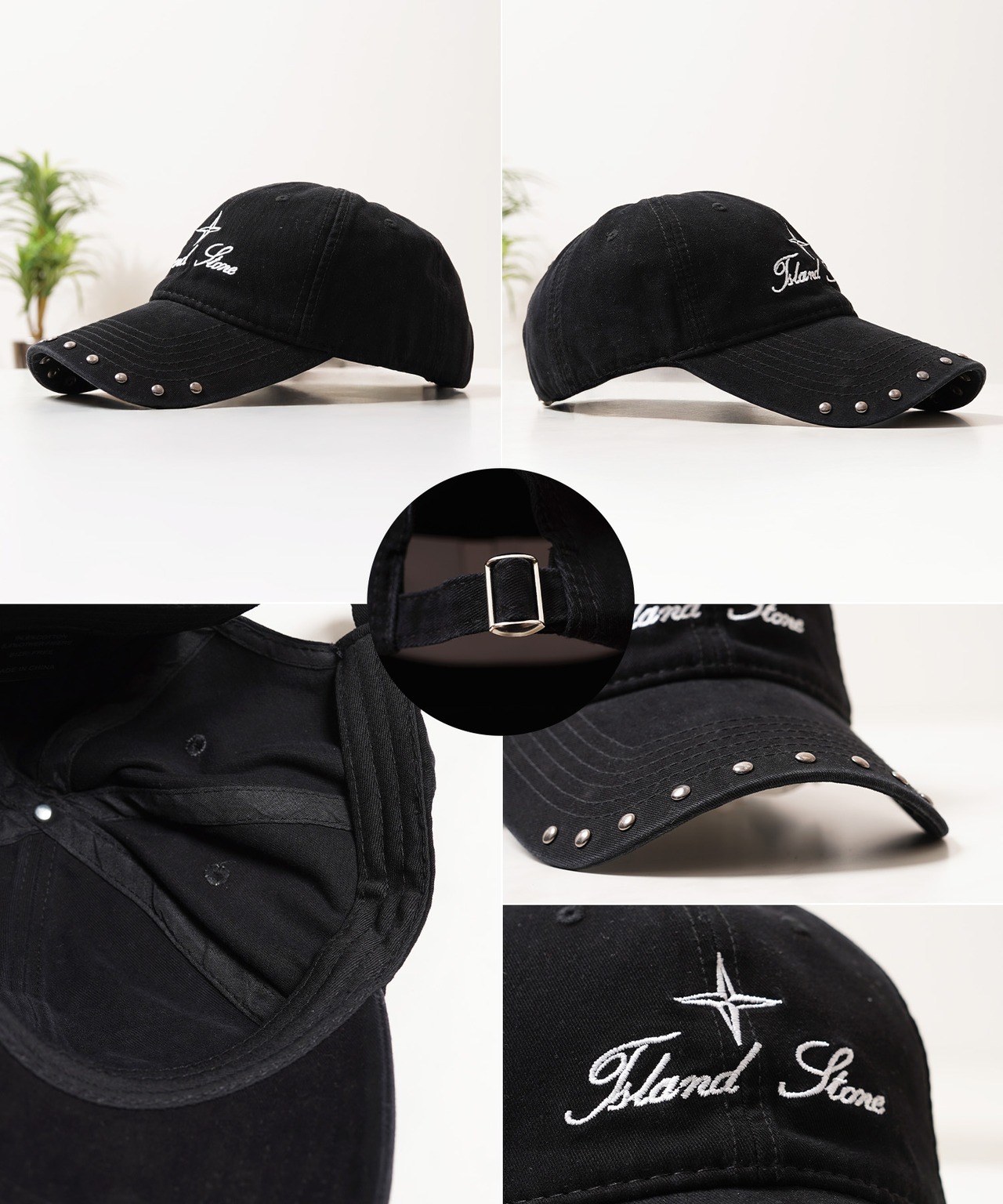 ◆スタッズ使い カーブキャップ◆ch-25115