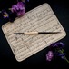 ヤマアラシのペン軸と譜面「お別れのご挨拶」