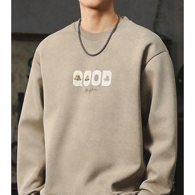 スウェットプルオーバートップス　D0012