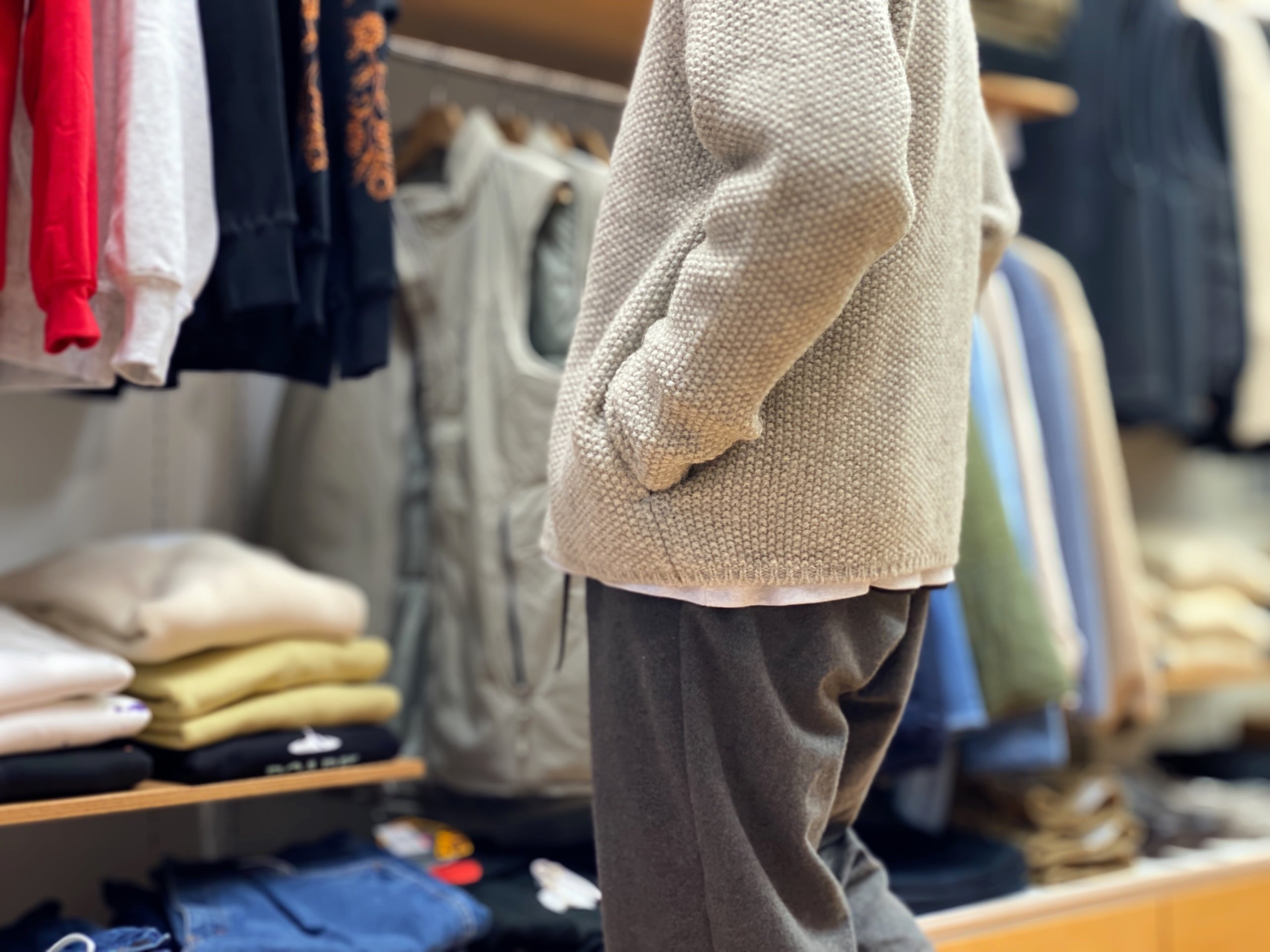 STILL BY HAND】3G Knit Blouson (oatmeal) | 101 clothing store STILL BY HAND】3G Knit Blouson (oatmeal) | 101 clothing store
