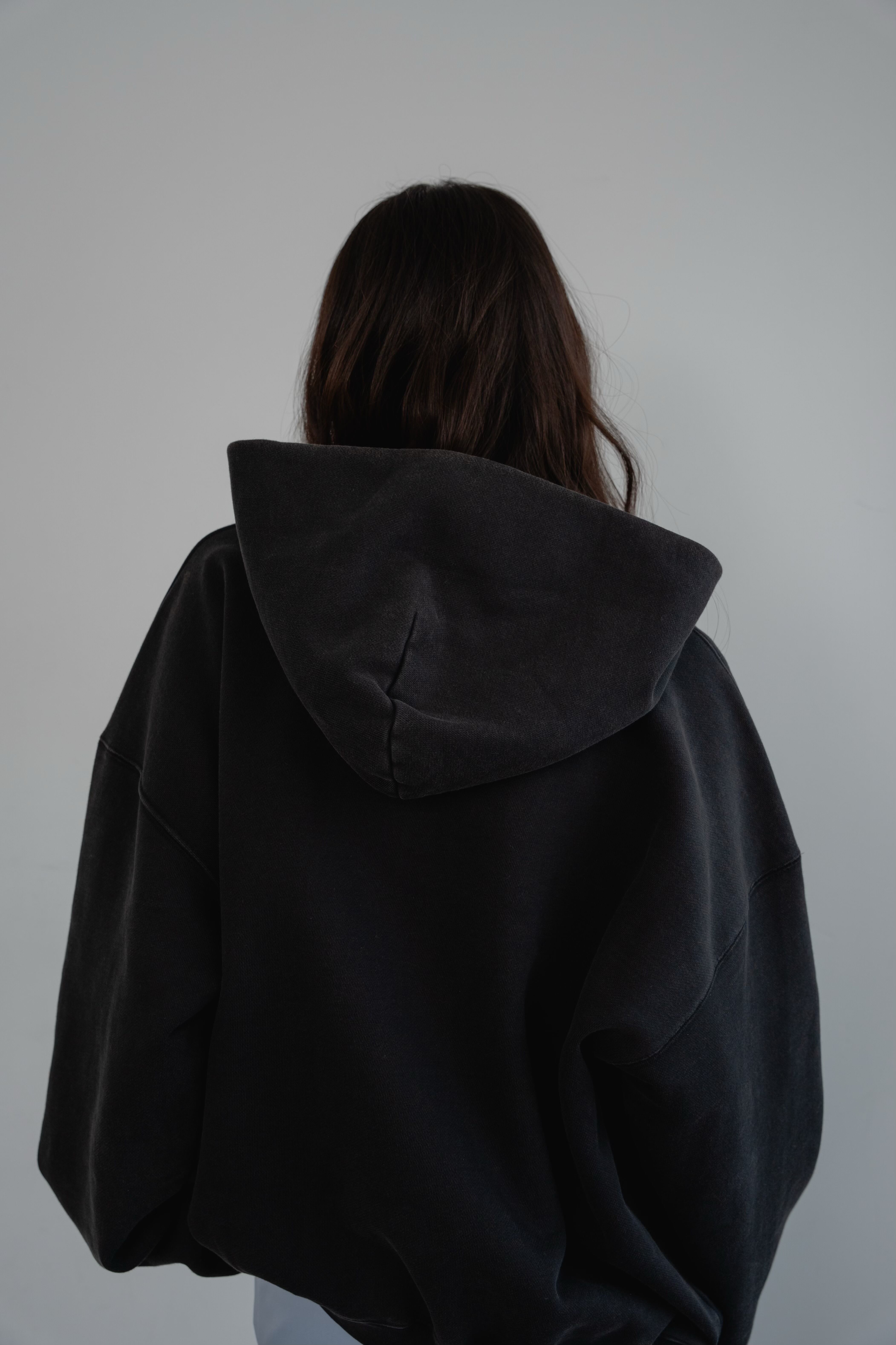 fade cotton zip hoodie | philme