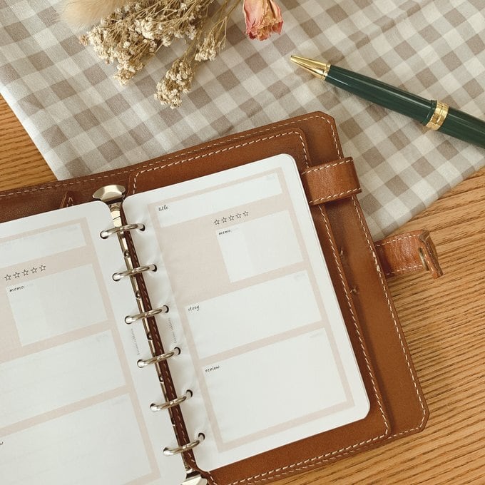 ミニ6穴サイズ/レビューリフィル(1ページ1つタイプ)