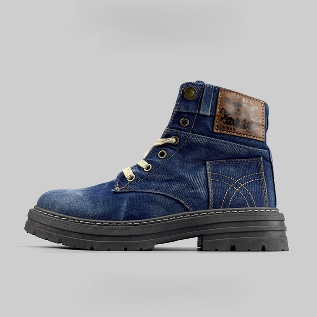 Denim Work Lace-Up Boots / デニム ワーク レースアップ ブーツ