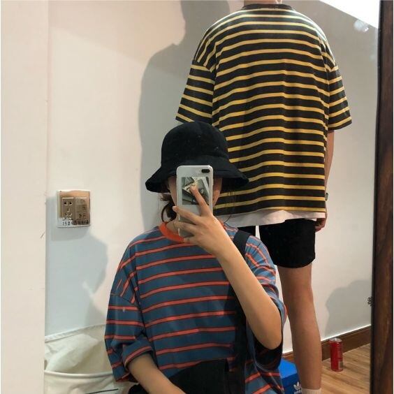 全4色 ボーダー Tシャツ カットソー 半袖 バイカラー カジュアル