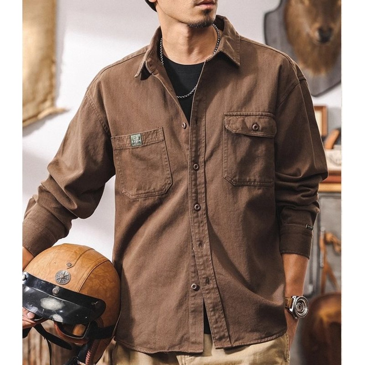 ビッグポケットワークシャツ 10207