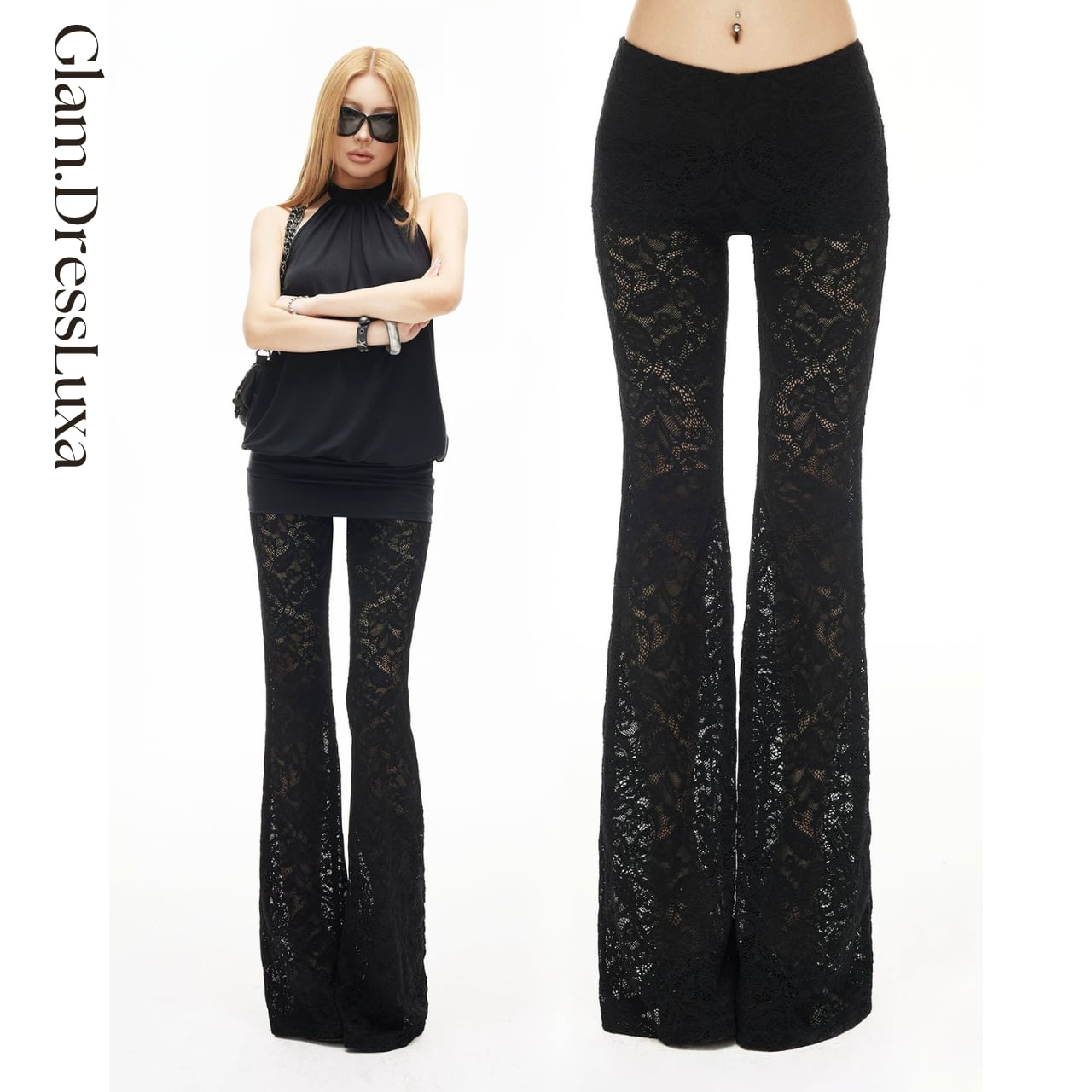 Lace Flare レースパンツ_P408