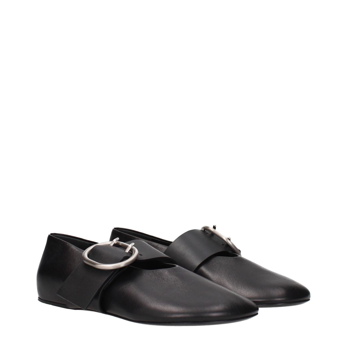 【新品】JIL SANDER ジルサンダー レディース バレエシューズ レザー ブラック WZ0031P8175001
