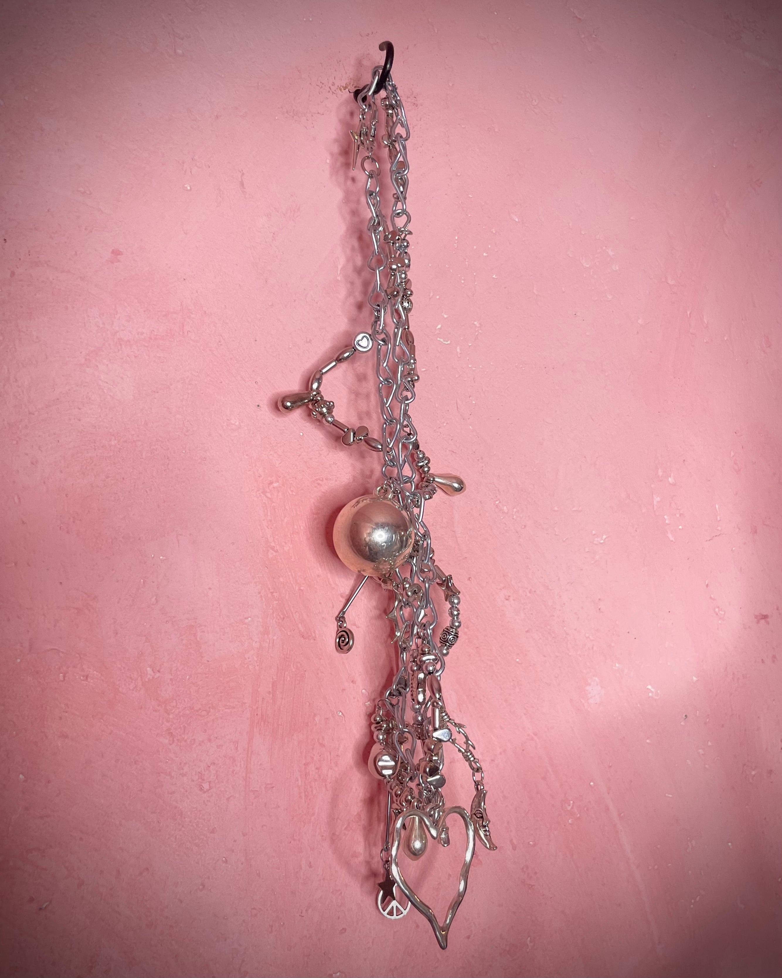 Chunky Charm Necklace 〈Silver〉