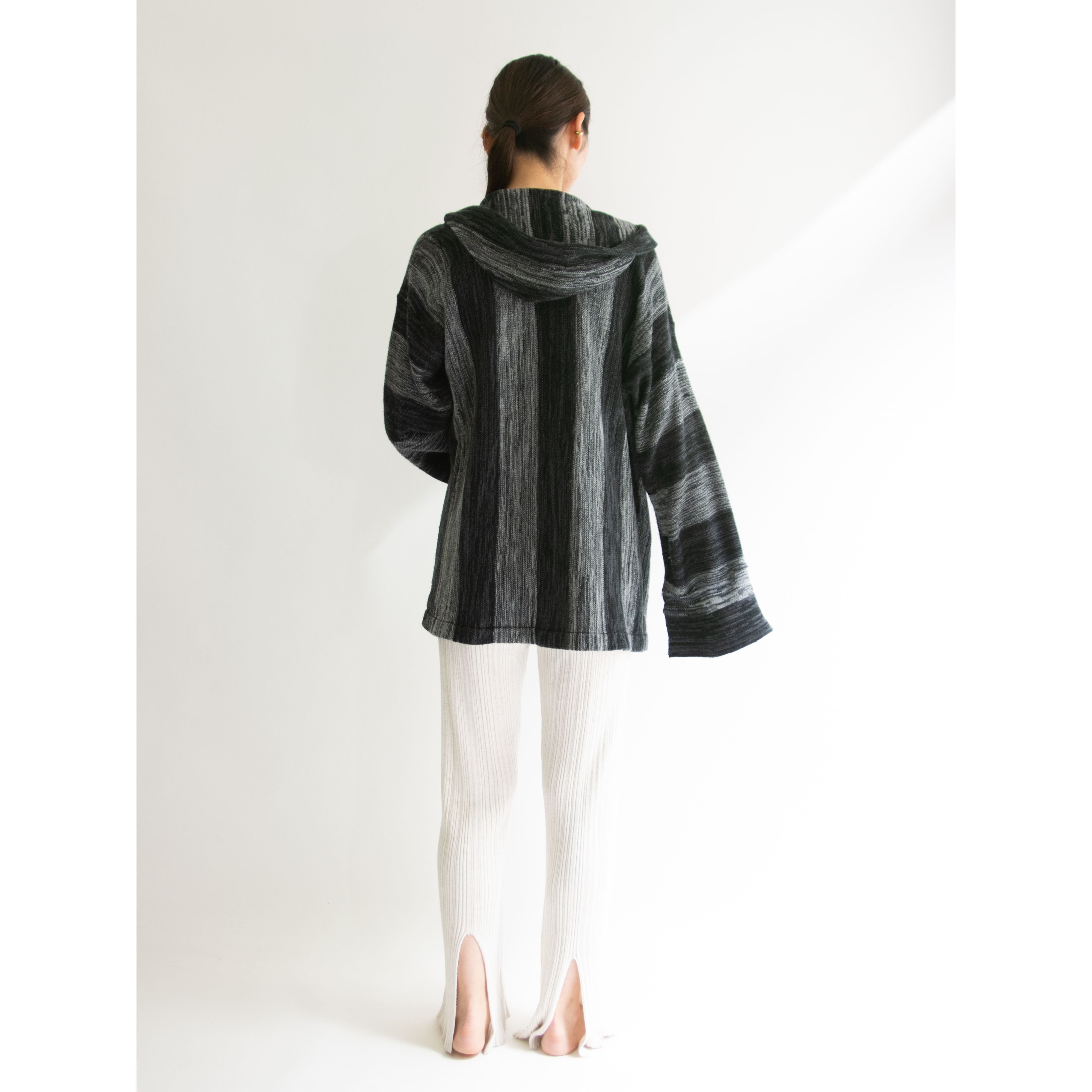 【Sears】Made in Korea 70's 100% Acrylic Hooded Cardigan（シアーズ 韓国製 アクリルニット フードカーディガン）