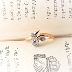 Diamond & Gold Flower Ring 　ダイヤモンド＆ゴールド　フラワー　リング