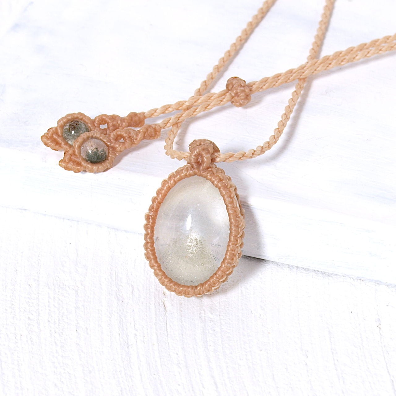 シトリン＋ルチルクォーツ＋ガーデンクォーツペンダントトップ