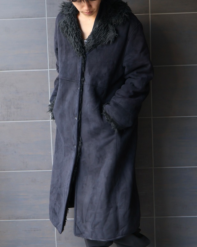 micro suede super long Gang Coat