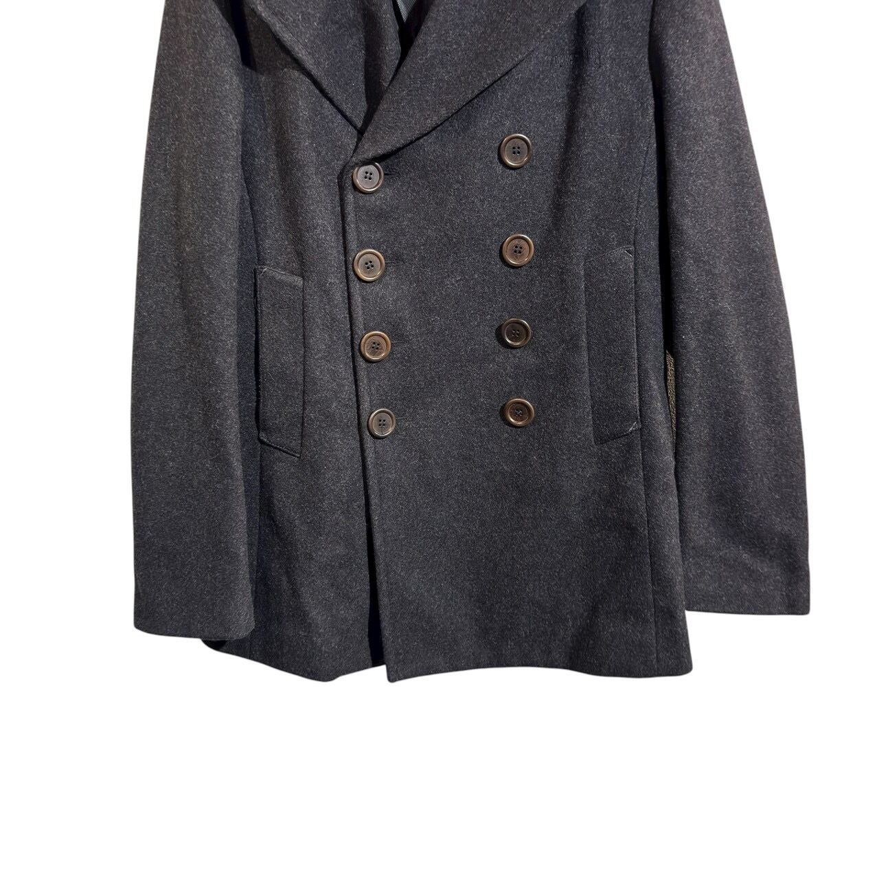 DIRK BIKKEMBERGS ウールピーコート 刺繍 coat pea design 1990s 